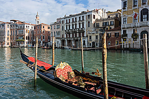 威尼斯,小船,特写,象征,大运河
