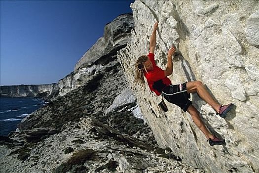 自由攀登,博尼法乔,科西嘉岛,法国