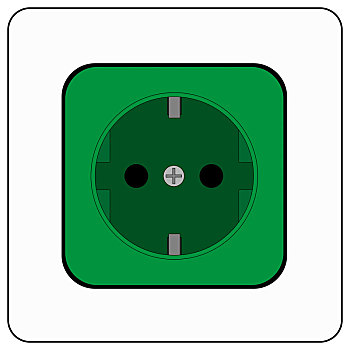 插座,绿色,镶嵌