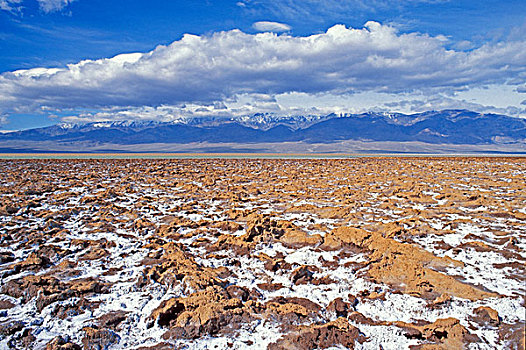 盐磐,积雪,望远镜,顶峰,死亡谷国家公园,加利福尼亚