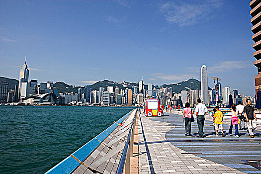 远眺,维多利亚港,星光大道,东方,香港
