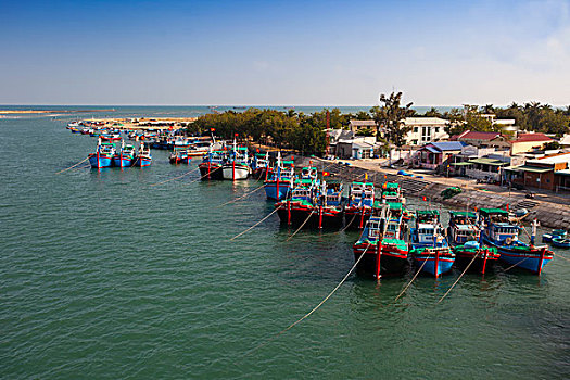 渔船,港口,宁顺,省,越南,亚洲