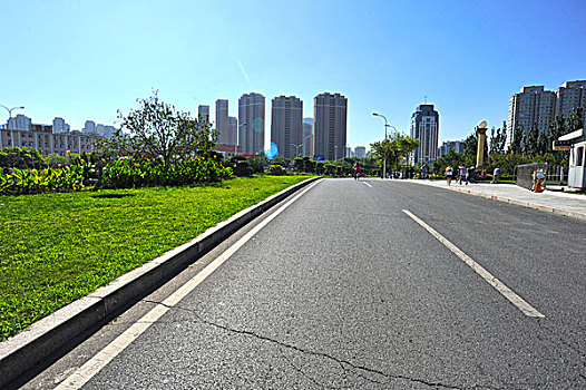 天津,道路,马路,大楼,城市,现代化