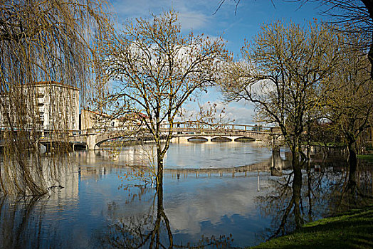法国,洪水,冬天,二月