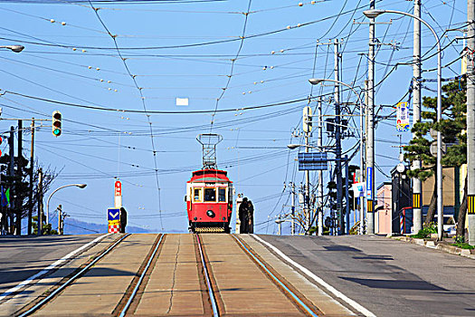 北海道,函馆,城市,电车