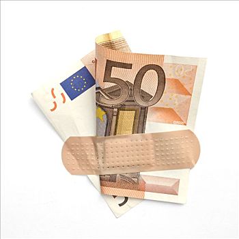 橡皮膏,50欧元,货币