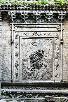 古宅砖雕影壁墙,中国山西省晋城郭峪古城