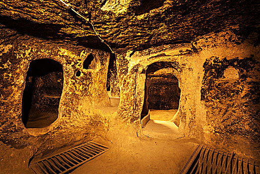 隧道,洞穴,地下,城市,土耳其