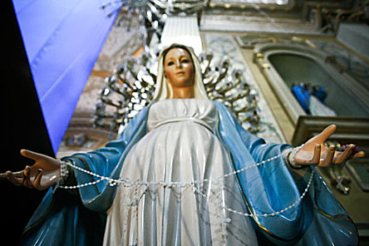 雕塑,圣母玛利亚,圣米格尔,墨西哥