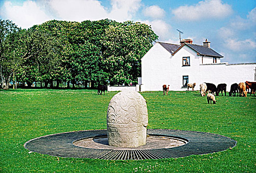石头,戈尔韦郡,爱尔兰,花冈岩,装饰,凯尔特,风格