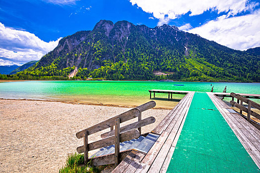 湖,青绿色,水,阿尔卑斯山,山,风景