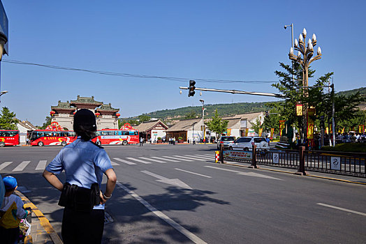 甘肃省天水市戒严的街道