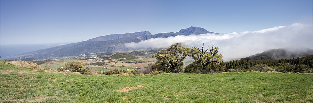 平原風景,風景,山,雲