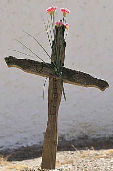 特写,木质,十字架