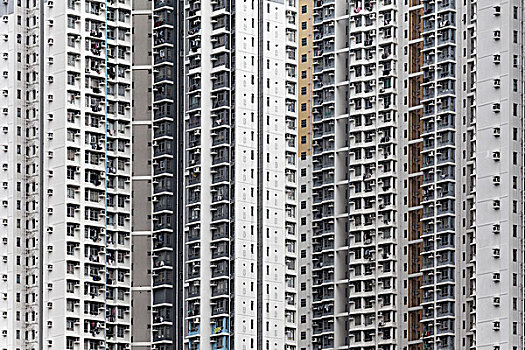 摩天大楼,正面,不动产,住宅开发,钳,地区,九龙,香港,中国,亚洲