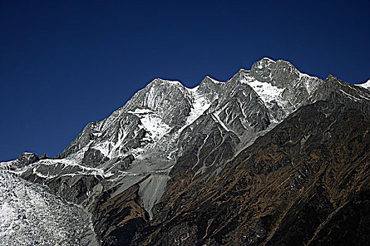 贡嘎山海螺沟冰川群山