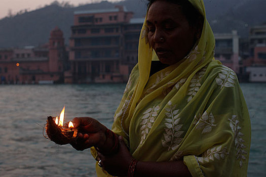 印度,印度教,仪式,亮光,一个,神