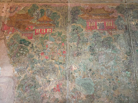 河北省石家庄市正定县全国文保隆兴寺摩尼殿壁画真迹