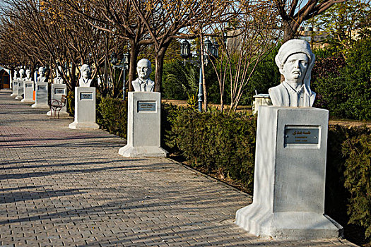 雕塑,小路,公园,首都,伊拉克,库尔德斯坦,大幅,尺寸