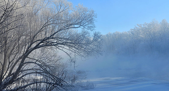 雾凇美景--黑河大平台景区