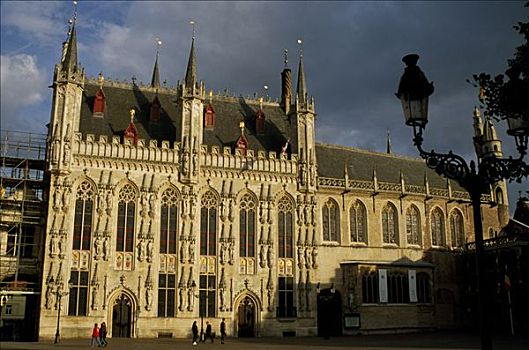 市政厅,布鲁日,约会,14世纪,许多,比利时