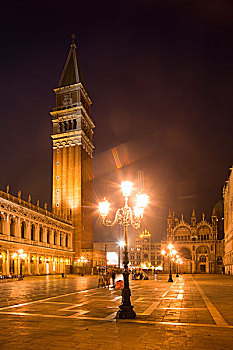 夜晚,威尼斯,威尼托,意大利