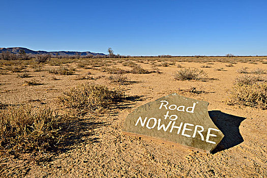 死路,标识,纳米布沙漠,纳米比亚,非洲