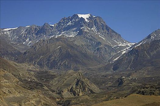全景,山峦,安娜普纳,喜马拉雅山,尼泊尔