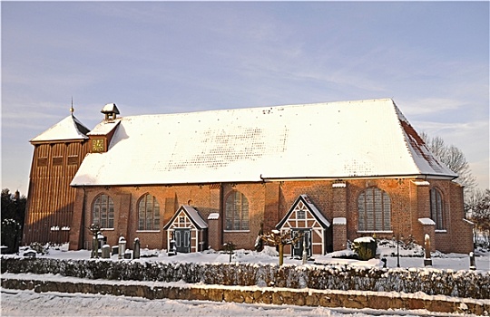 教会,冬天