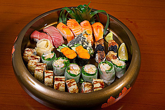 新鲜,寿司,选择,组合,种类