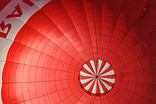 红色,热气球,充气,伯恩,瑞士,欧洲