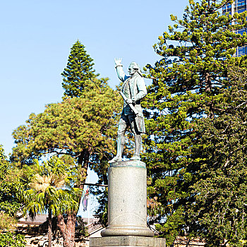 悉尼,老式,雕塑,船长,烹饪,海德公园
