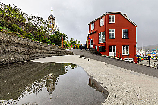 大教堂,特色,建筑,托尔斯港,岛屿,法罗群岛,丹麦