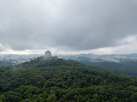 广东惠州高榜山挂榜阁云海航拍风光