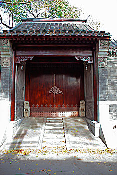 北京后海民居的门