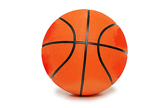 橙色,篮球,隔绝,白色背景
