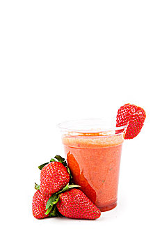 草莓汁,喝,白色背景,背景