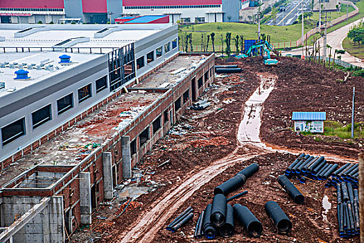 房屋建筑施工工地现场