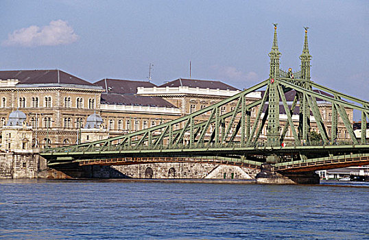 桥,河,自由,多瑙河,布达佩斯,匈牙利