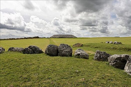 石头,圆,巨石,卡洛莫尔,爱尔兰