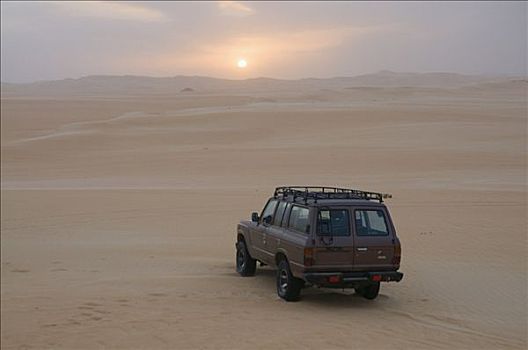 汽车,沙子,海洋,西部沙漠,埃及