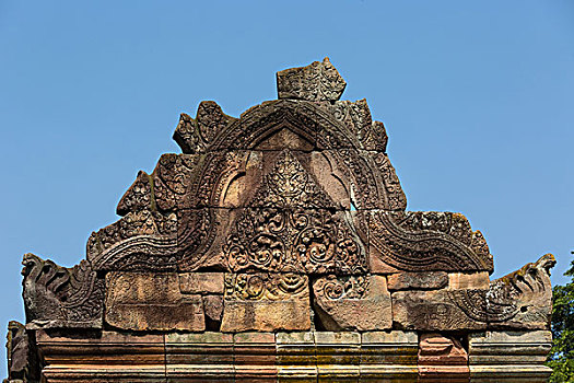 浮雕,楼塔,苏格兰帽,高棉,庙宇,省,泰国,亚洲