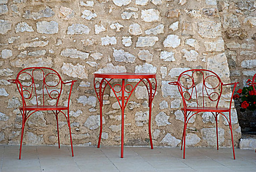 桌子,椅子,历史,城镇,伯雷奇,伊斯特利亚,克罗地亚,欧洲