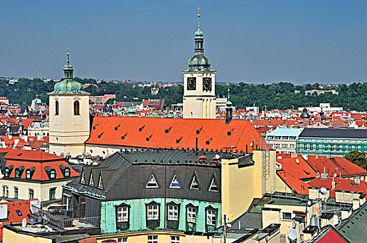 教堂,寺院,古城区,布拉格,波希米亚,捷克共和国,欧洲