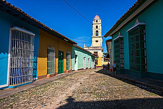 街景,特立尼达,古巴
