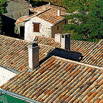 屋顶,乡村,普罗旺斯,法国