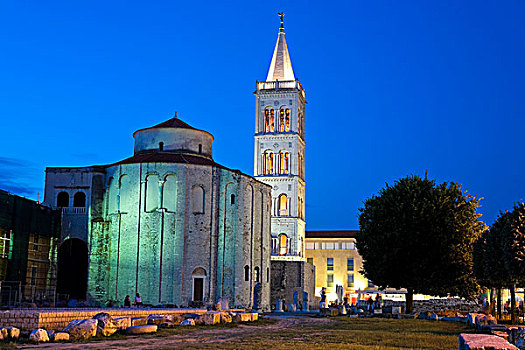 教堂,扎达尔,达尔马提亚,克罗地亚,欧洲
