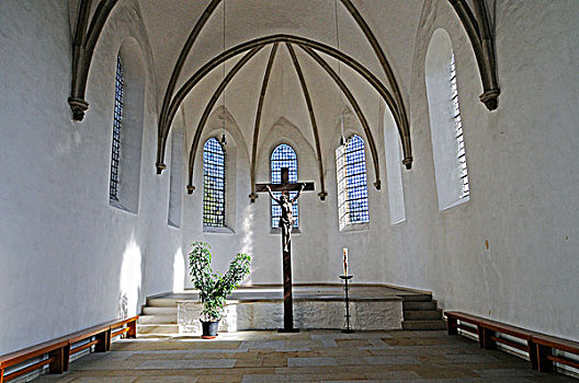 十字架,高校,教堂,明斯特地区,北莱茵威斯特伐利亚,德国,欧洲