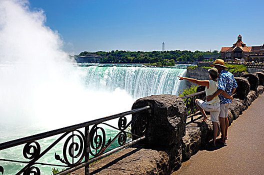 游客,享受,风景,尼亚加拉,瀑布,马掌,安大略省,加拿大