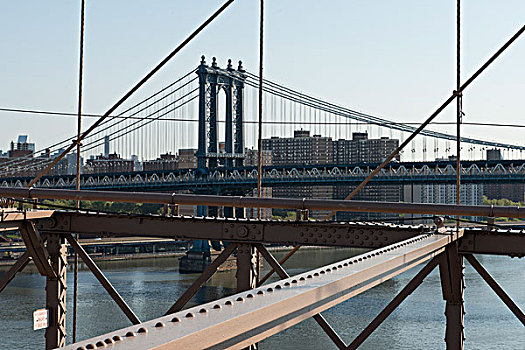 风景,曼哈顿大桥,曼哈顿,纽约,美国
